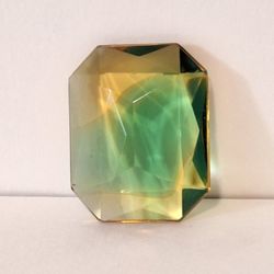 Vintage Tourmaline Crystal Rhinestone Faceted Transparent 