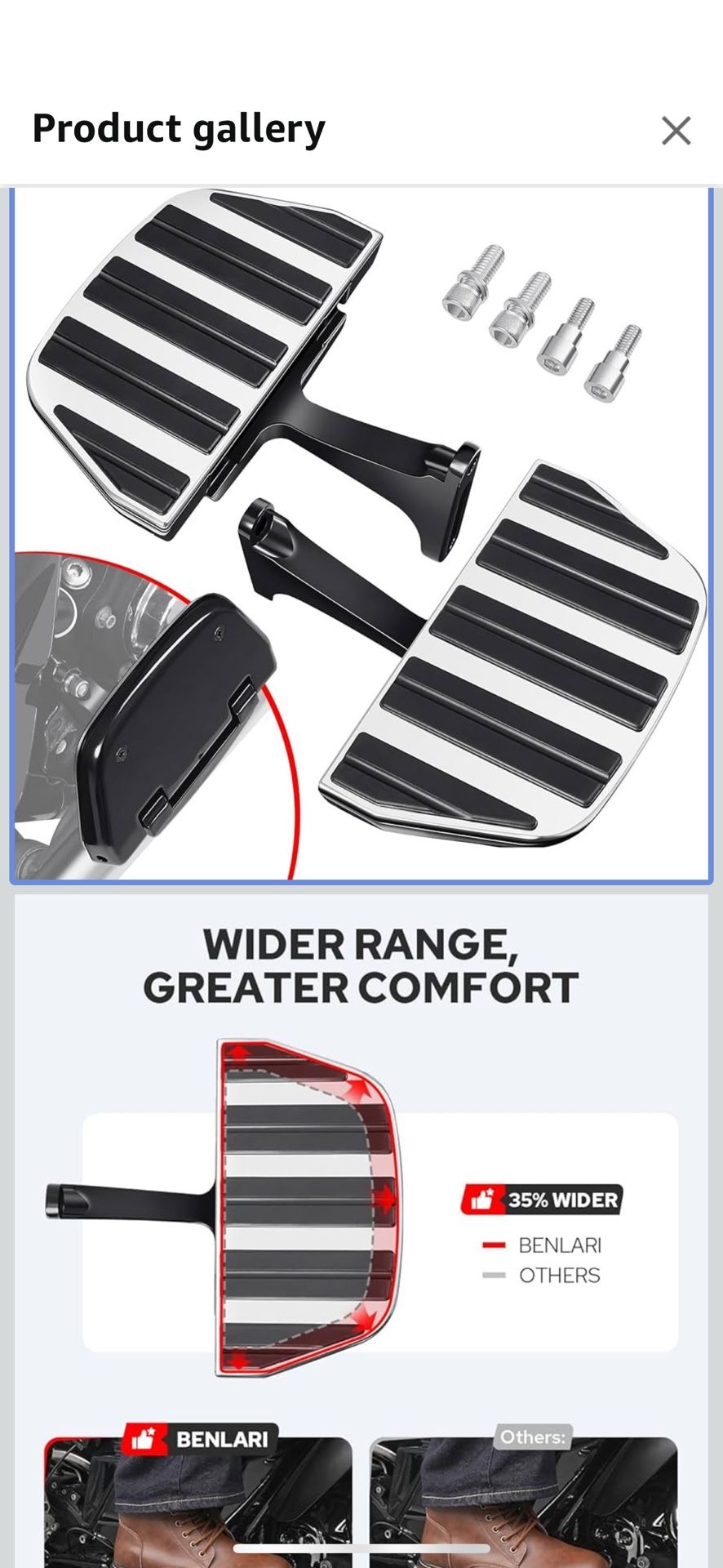 Brand New Stainless Steel Motorcycle Floorboards For Harley Davidson Touring Models 93-24