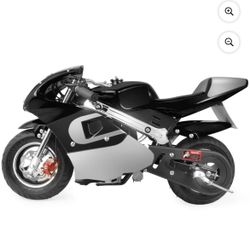 XtremepowerUS Kids Mini Motorcycle Gas Powered Pocket Bike 40cc 4-Stroke Ride On Black