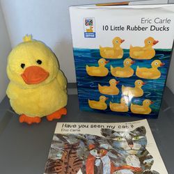 Eric carle Books And Plush Duck 