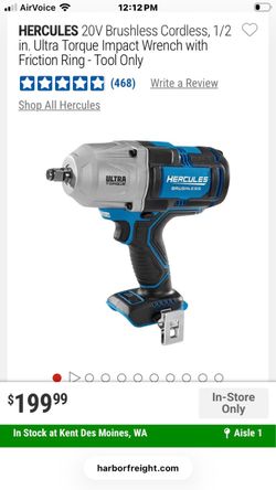 Hercules 1/2in ultra torque impact gun