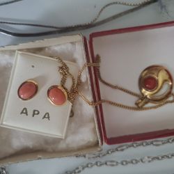 Vintage Sterling Gold Plated Jewelry