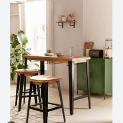 Haskall Bar Table With Two Stools 