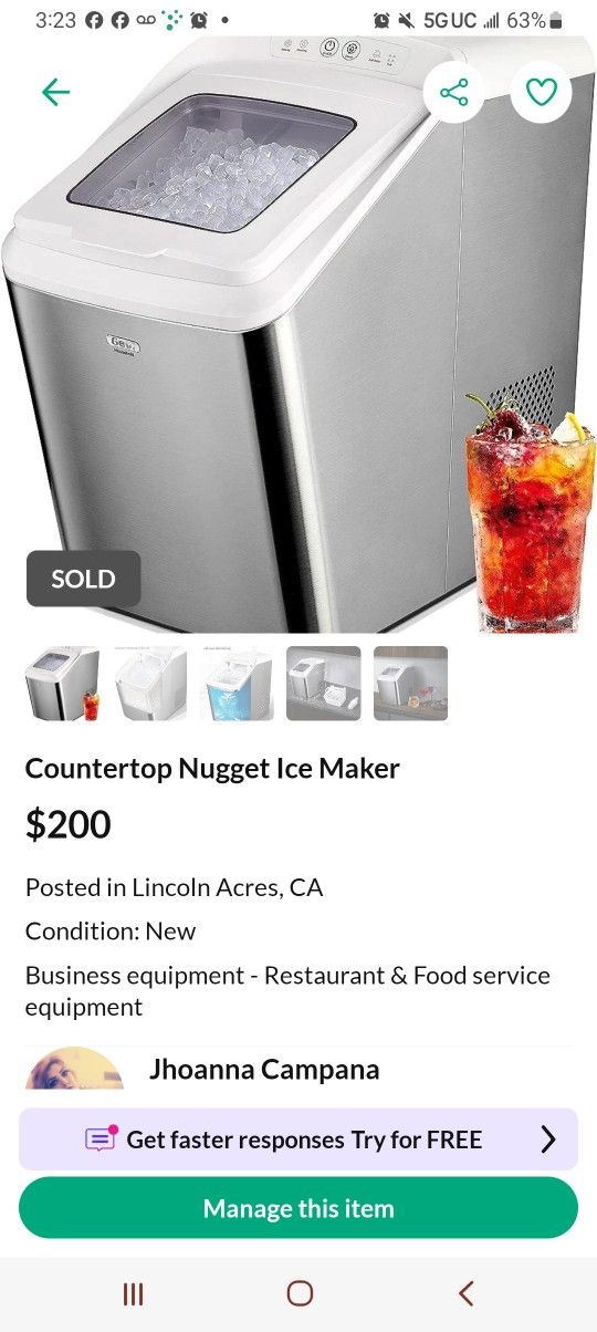 Countertop Nugget Ice Machine