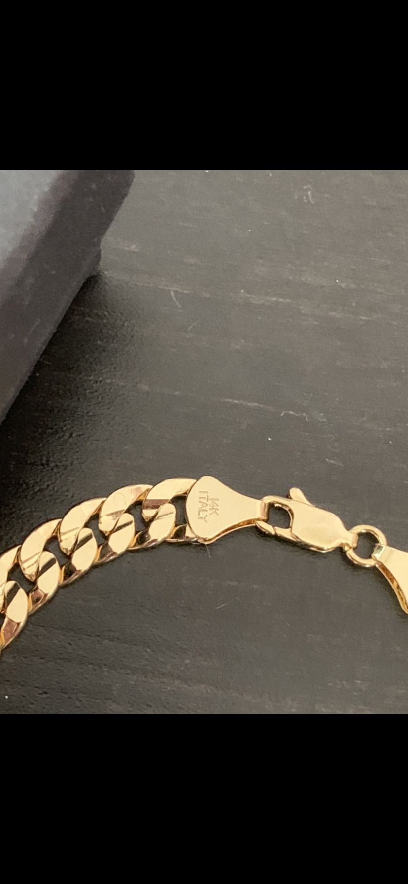14k gold 10mm cuban bracelet Italian made
