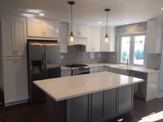 White shaker kitchen cabinets solid wood soft close hinges