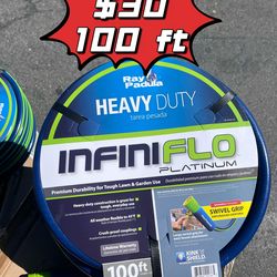 ❤️$30❤️ Ray Padula InfiniFlo 100ft Platinum Heavy Duty Garden Hose: PVC Leak-Resistant, 5/8" Diameter  Pick up is in the East Los Angeles 90032 El Ser
