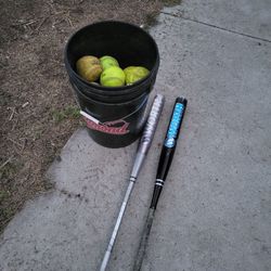 Softball Balls And Bats