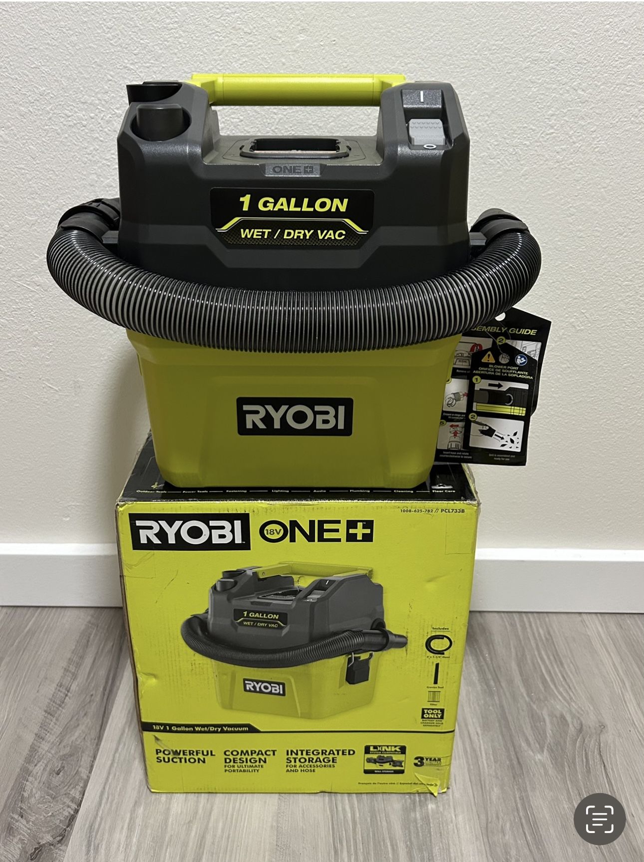 RYOBI ONE+ 18V Cordless 1 Gal. Wet/Dry Vacuum (Tool Only)