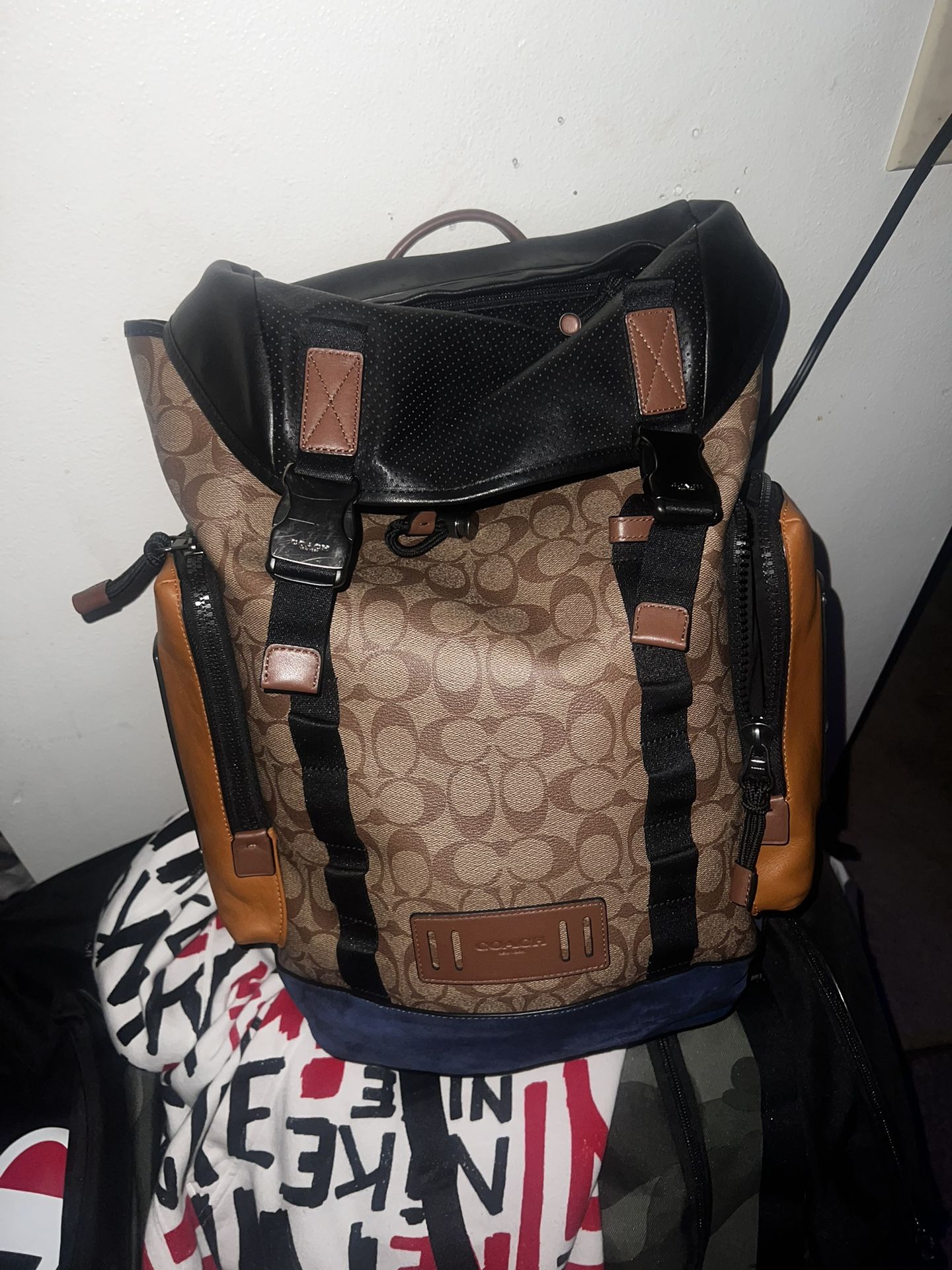 Men’s Coach Backpack (brown/blue)