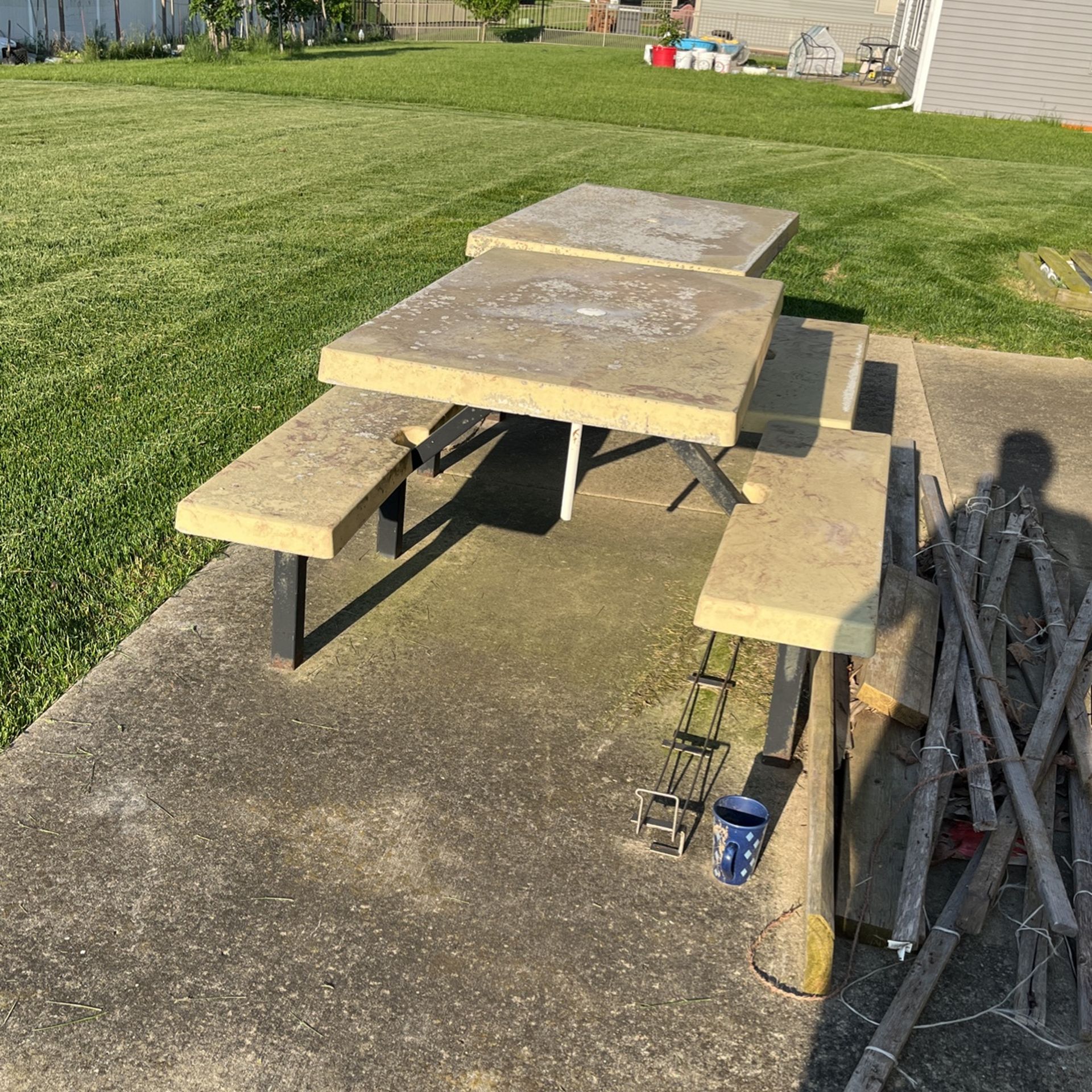 Out Side Table & Benches