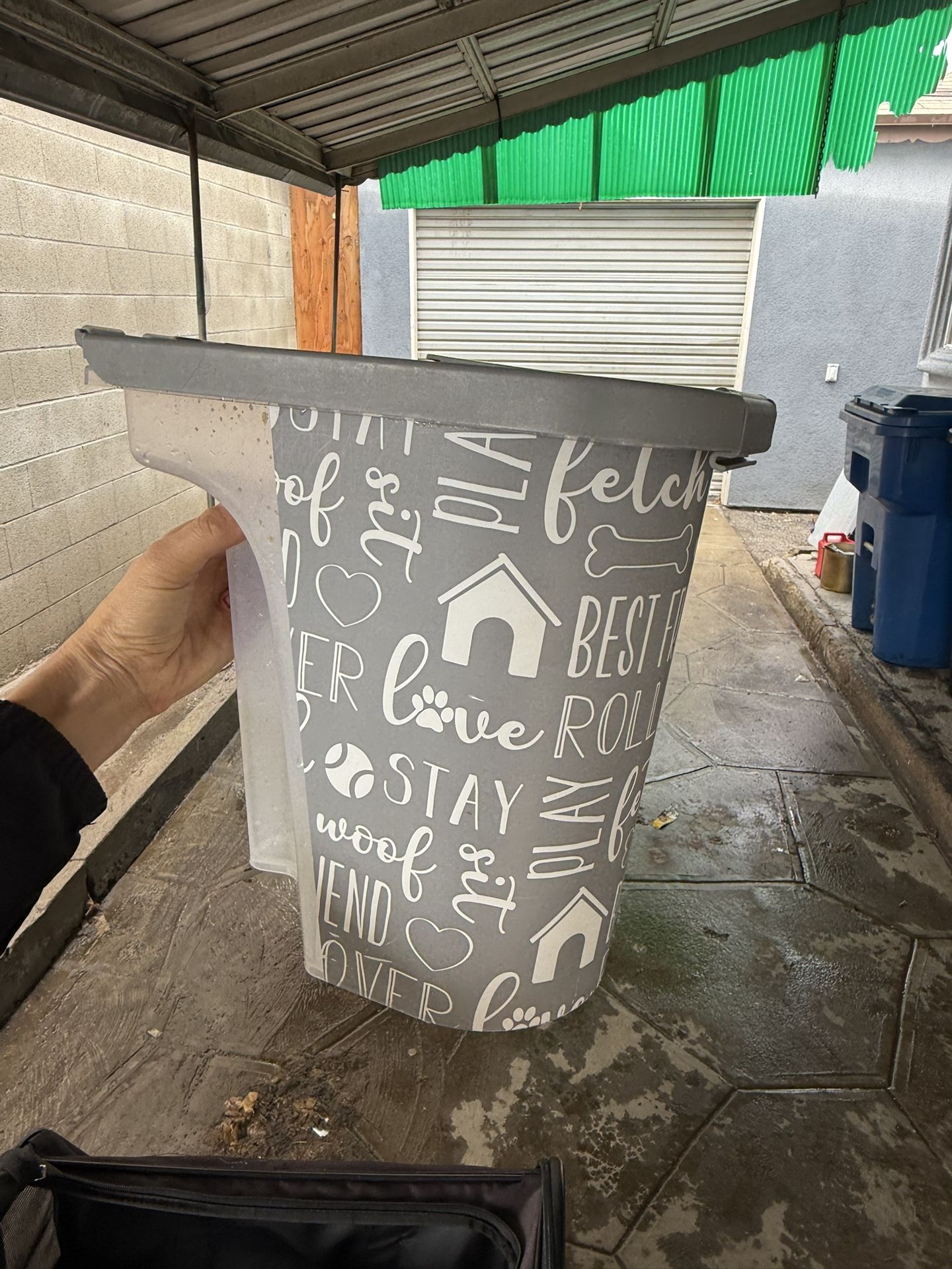 Cute Dog Food Storage Bin with Lid