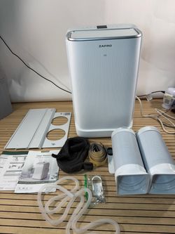 16000 BTU DUAL HOSE ZAFRO Smart Inverter Portable Air Conditioners, Portable AC Unit with Energy Saving/Ultra Quiet(42dB)/Drainage-free Cooling/APP/Re