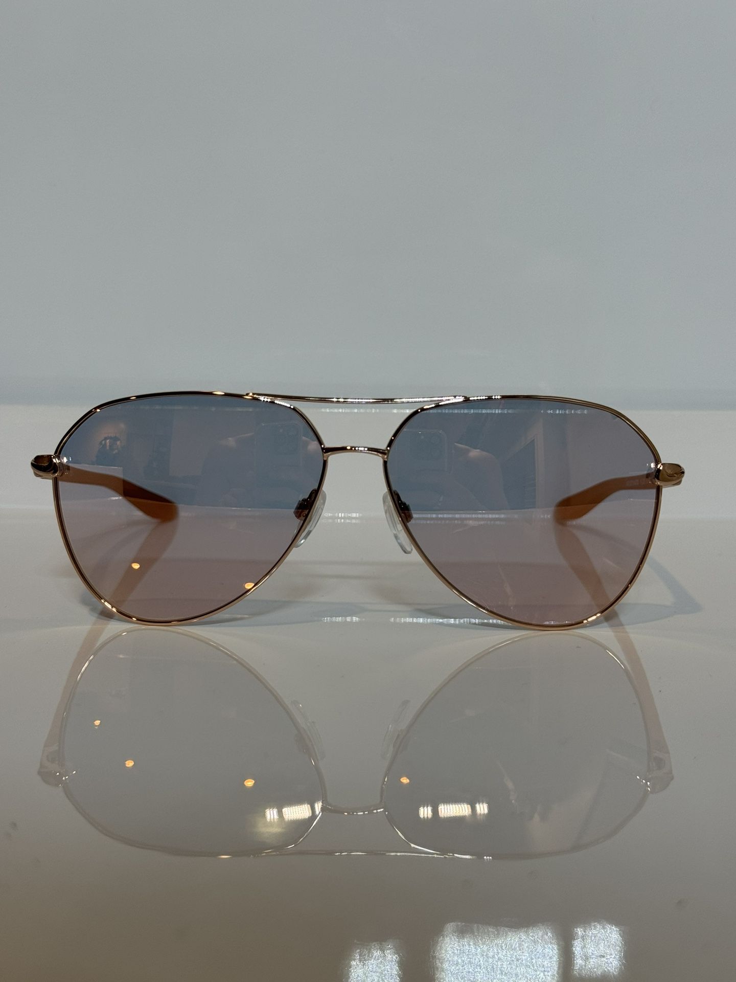 New Nike City Aviator M Rose Gold Mirror Aviator Sunglasses