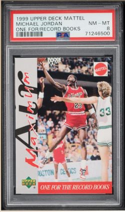 1999 Upper Deck Mattel One For The Record Books Michael Jordan PSA 8 NM-MT / Pop 3 / Rare 