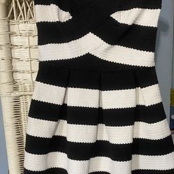 Black and White Striped Dress