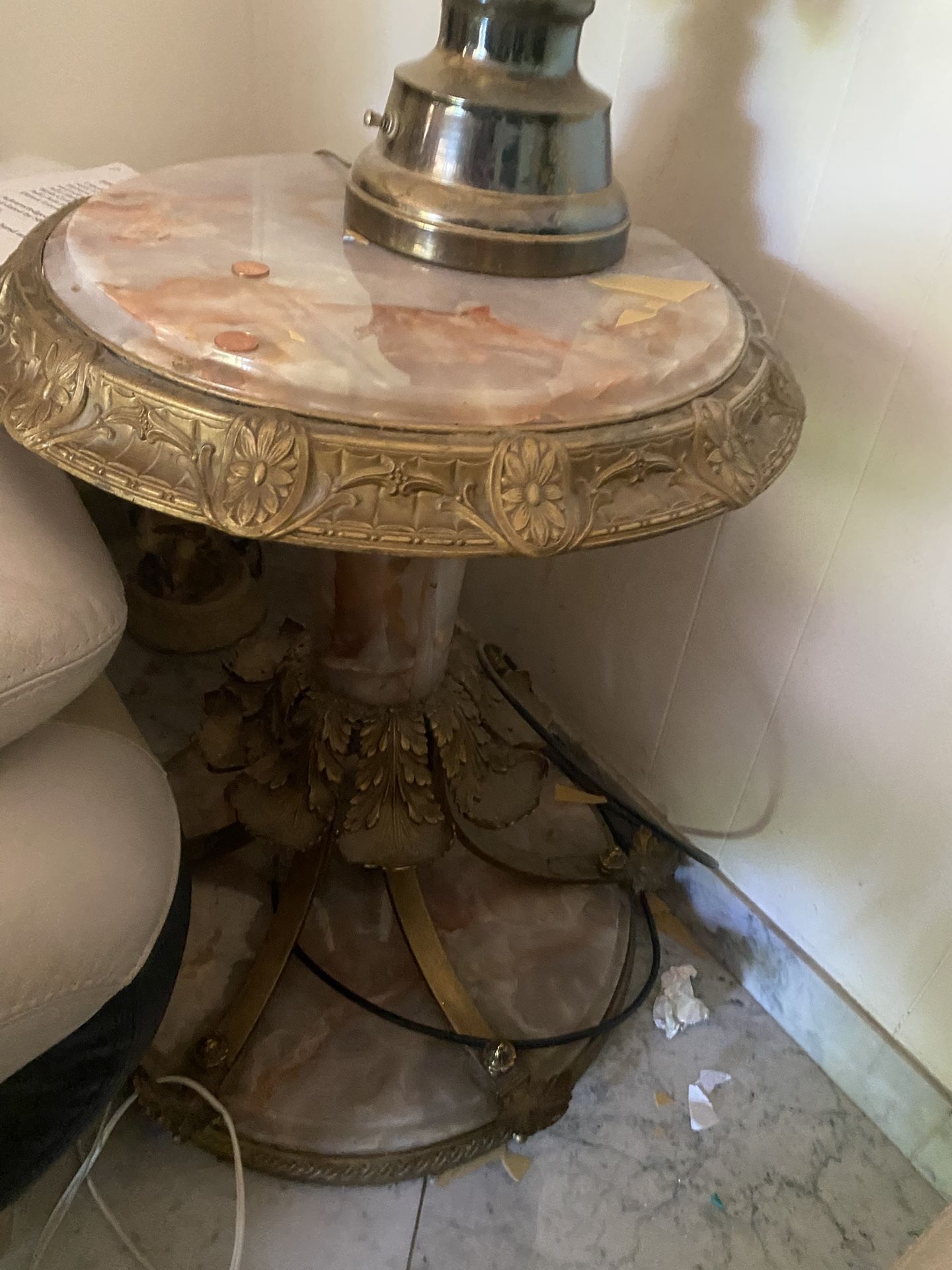 Vintage Antique Marble Table