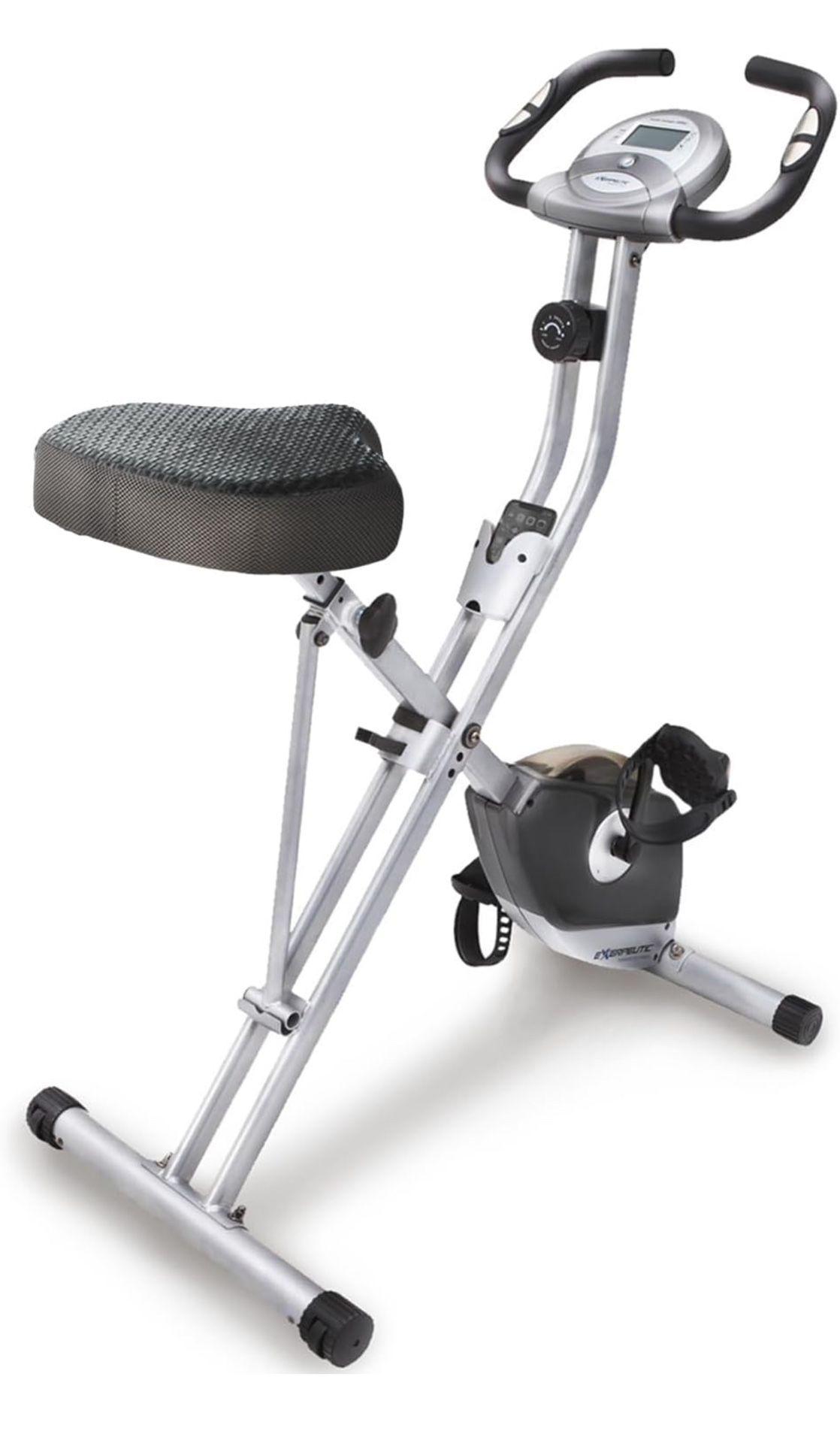 Exerpeutic Folding Exercise Bike, 8 Levels of Resistance Stationary Bike, Bluetooth tracking & Tablet Holder options available