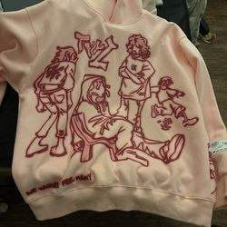 erlfric eden pink design hoodie