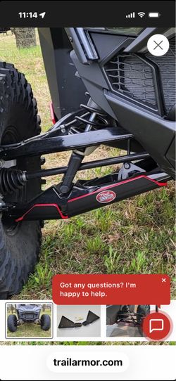 Trail armor front A-Arm guards and rear trailing arm guards for Rzr pro R