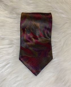 NWT Vintage Ancient Madder Bill Blass All Silk Men’s Abstract Floral Leaf Print Tie 54”x 4”