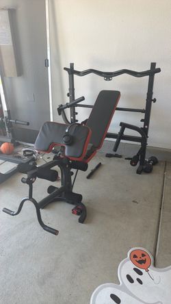 Adjustable Weight Bench with Squat Rack