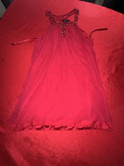 Baby Doll Cocktail Dress With Beaded Neckline