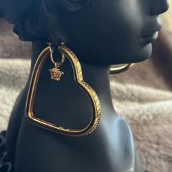 New Sace’ Heart Shaped Hoops