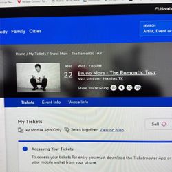 HOUSTON - BRUNO MARS FLOOR SEATS