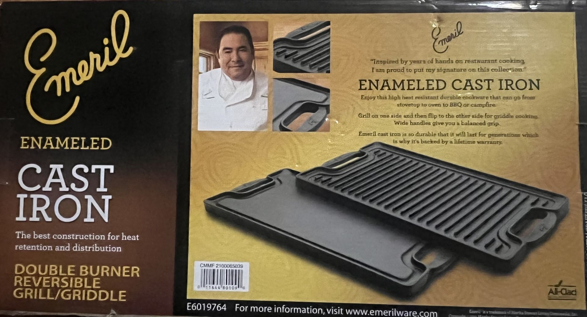 All Clad Emeril Lagasse cast iron grill BBQ, campfire, oven, stove for