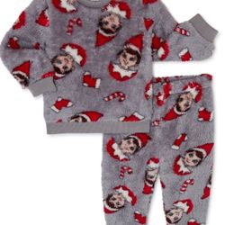 New✨Elf On The Shelf  Christmas Sherpa Fleece 4T Pajamas 