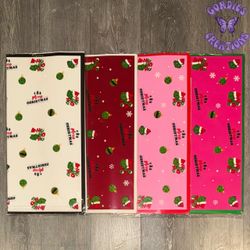 Christmas Grinch Floral Bouquet Wrapping Paper
