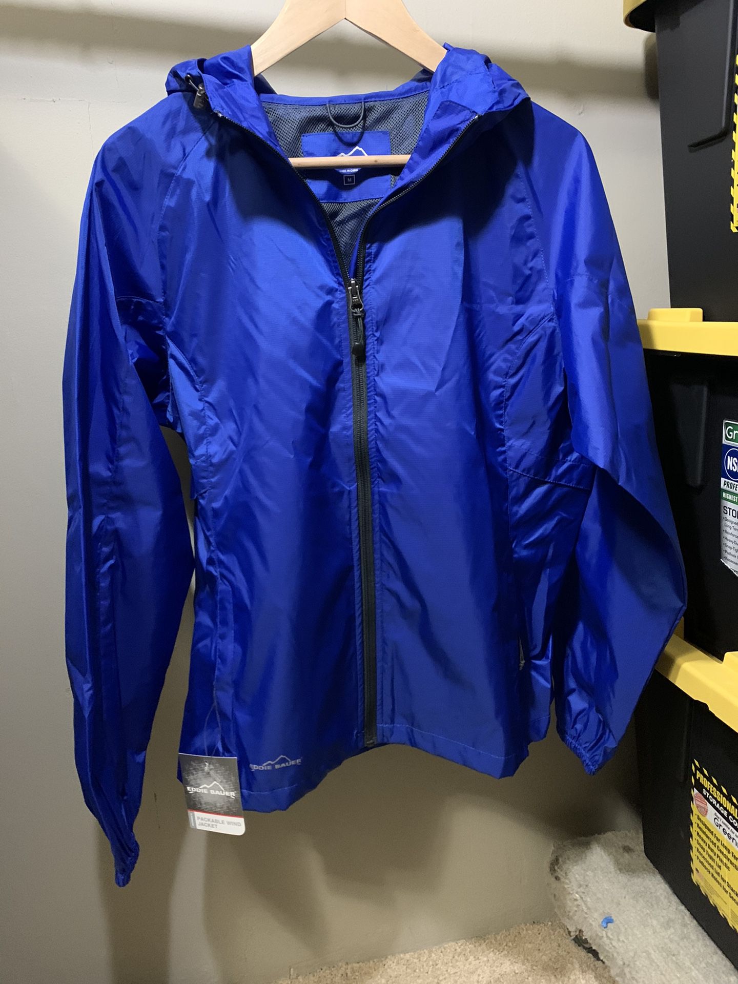 Eddie bauer women’s rain blue jacket size M