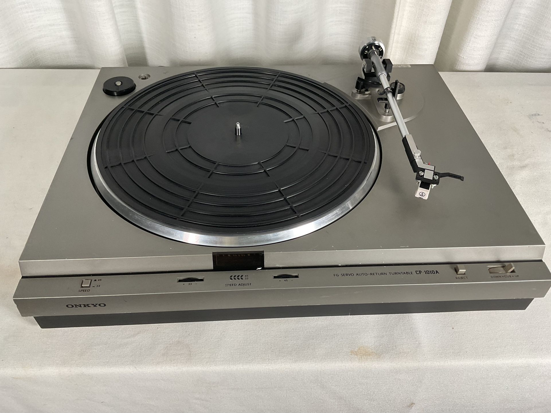 Onkyo CP 1010A Turntable Automatic Return Audio Technica Cartridge Stylus