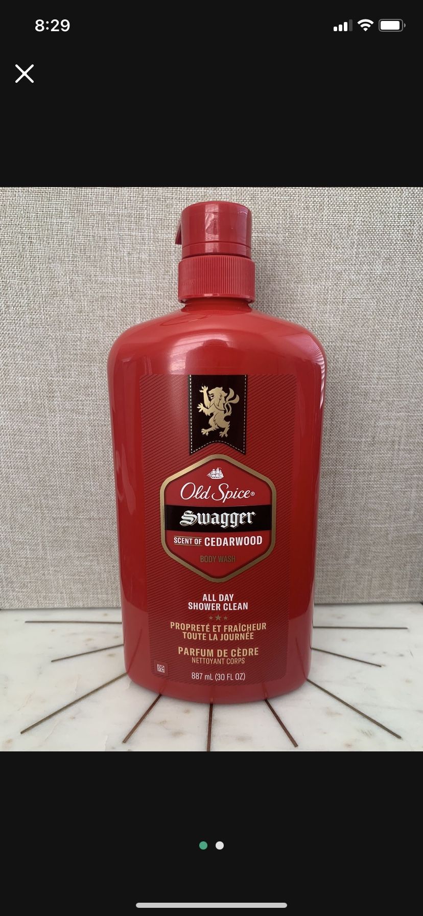 Old Spice Body Wash   New / Nuevo   887 mL (30 FL OZ)   $7.50 Each/  $7.50 Cada Uno