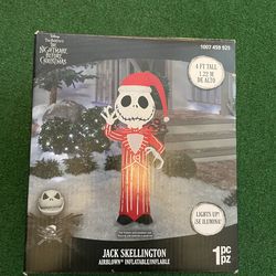 Disney Jack Skellington Nightmare Before Christmas 4 ft. Inflatable