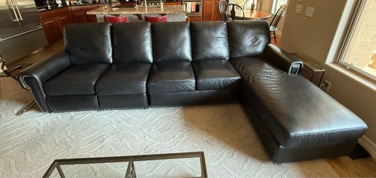 AZ Leather black sectional