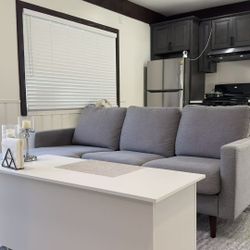 Living Space Modern Gray Sofa 