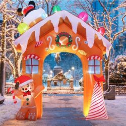 10 ft Christmas Gingerbread Arch Inflatables Decorations Outdoor