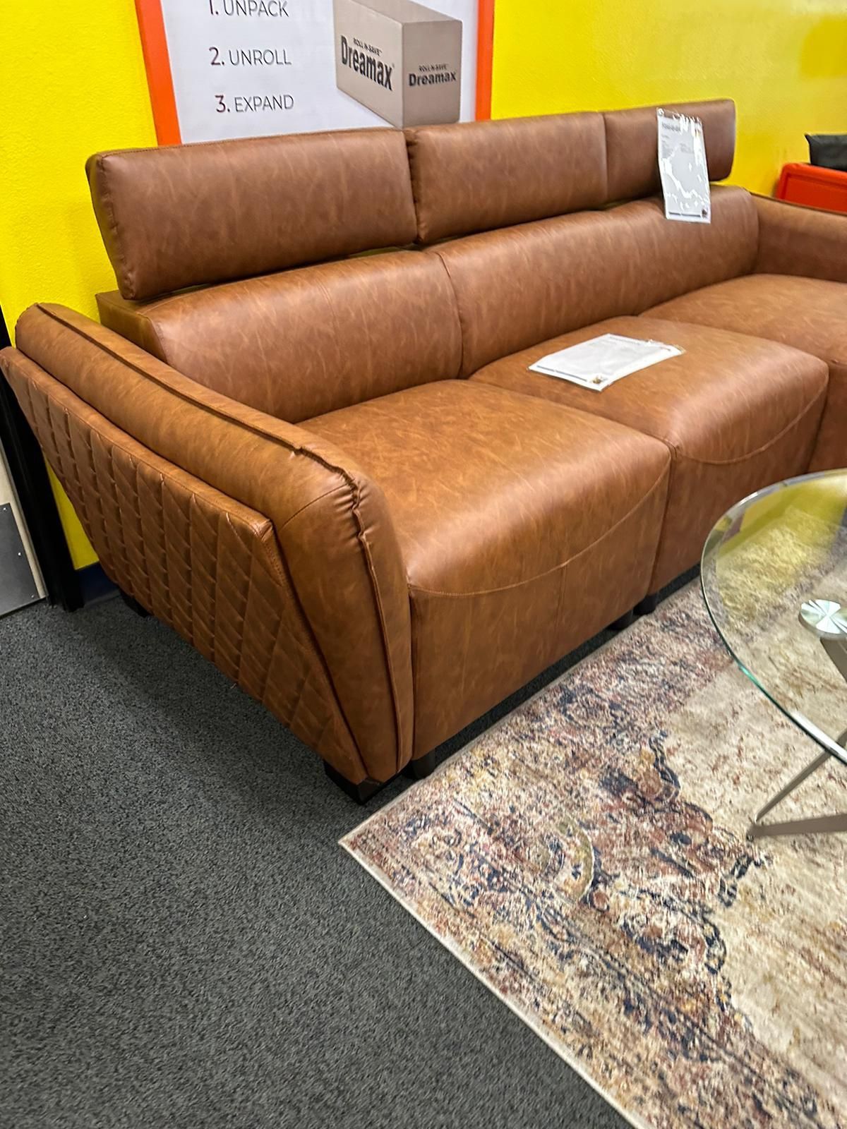 Brown Leatherette Sectional Brand New In Box Firm Price $899 NO LOWBALLERS PLEASE!!