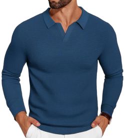 Coofandy Blue Knit Sweater Size XL