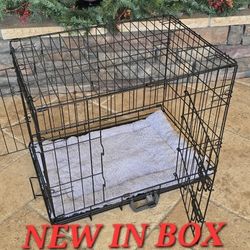 Brand New In Box Sm'md Dog Crate 2 Door Foldable Pet Cage & Tray $40/ New Pet Package See Details Below $90 Jaulas De Mascota Puopy Kennel