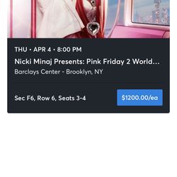 Nicki Minaj floor seat tickets