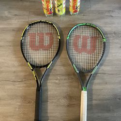 Tennis Rackets Wilson With 6 Balls 