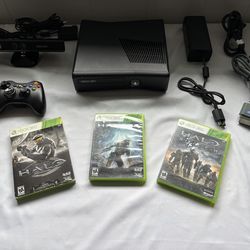 Xbox 360 Slim Halo Bundle – Kinect + Controller + 3 Games