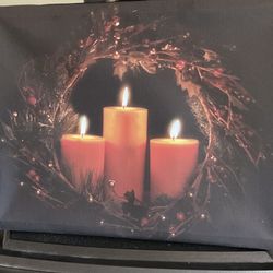 XMAS LIGHTED CANVAS