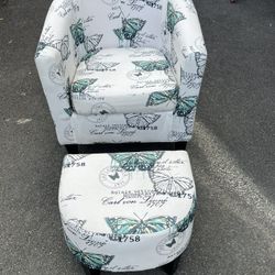Butterfly Chair with Ottoman