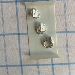 Sterling Silver Earrings Hoops Small