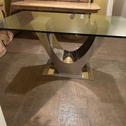 Glass dining table
