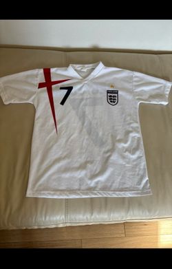 Vintage 2006 David Beckham England Soccer Jersey Size Small Y2K Blokecore